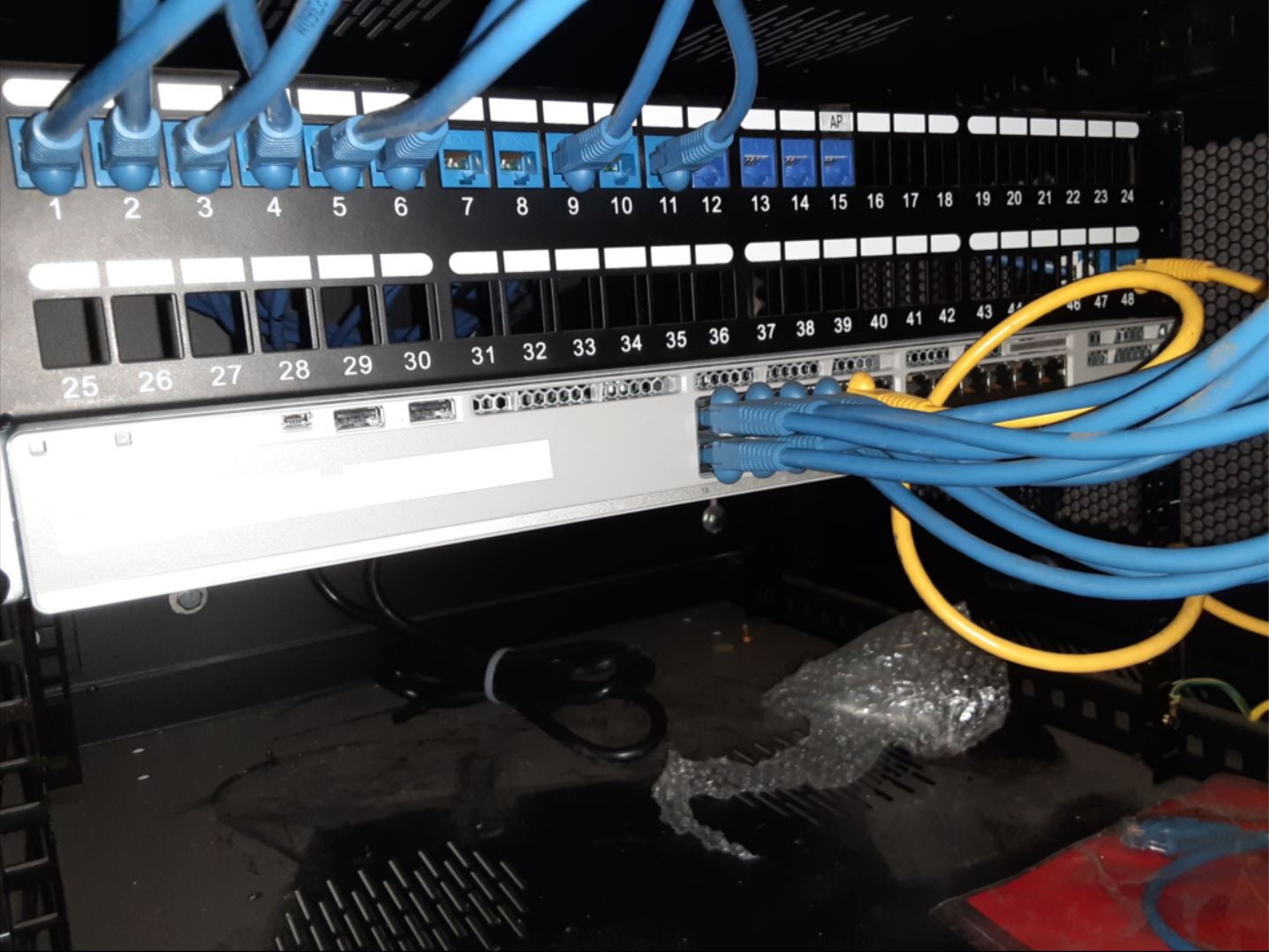 Patch panel and switch